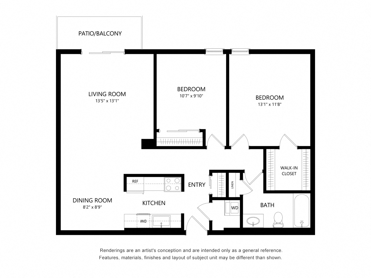 Two Bedroom Floor Plan